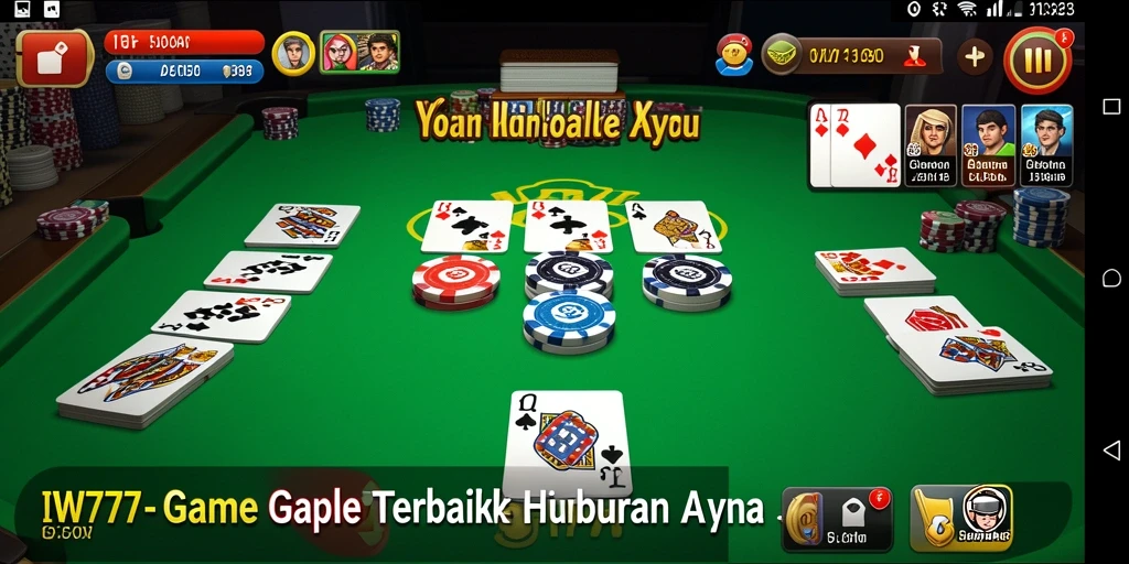 Tangkapan layar IW777 menampilkan gameplay Gaple yang seru dan interaktif.