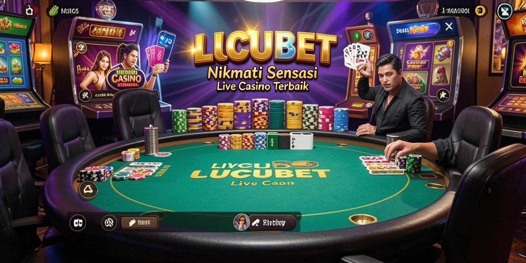 Gameplay Live Casino LUCUBET yang mendebarkan dengan dealer langsung.