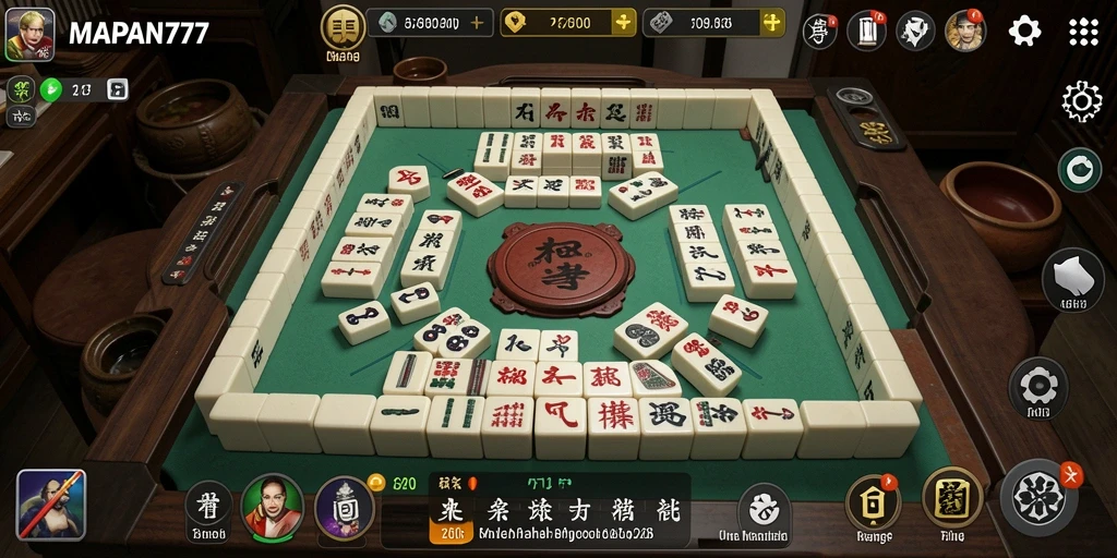 Tangkapan layar utama MAPAN777 menampilkan gameplay Mahjong yang memikat.