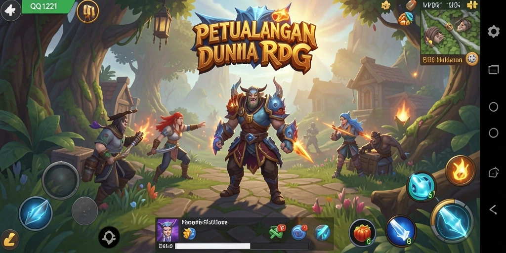 Tampilan menarik dari gameplay seru QQ1221 di dunia RPG.