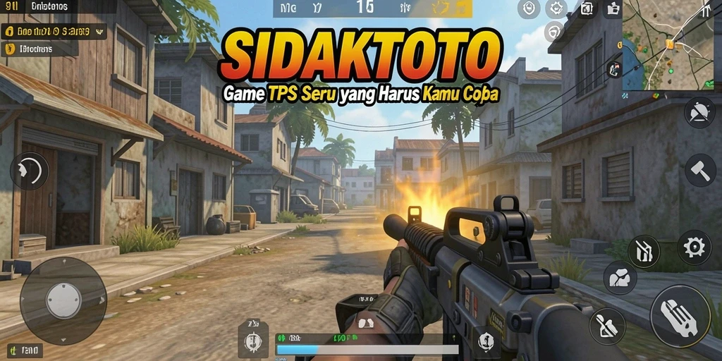 Screenshot gameplay SIDAKTOTO dengan aksi tembak-menembak yang seru.